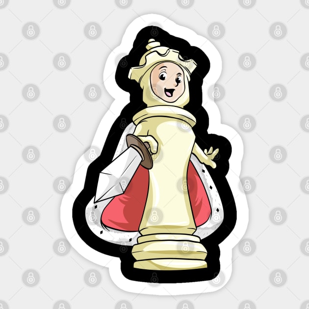 Beautiful queen as a chess piece Sticker by Markus Schnabel